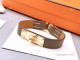 Best Copy Hermes Orange Calf Leather Bracelet & Gold Clip (6)_th.jpg
